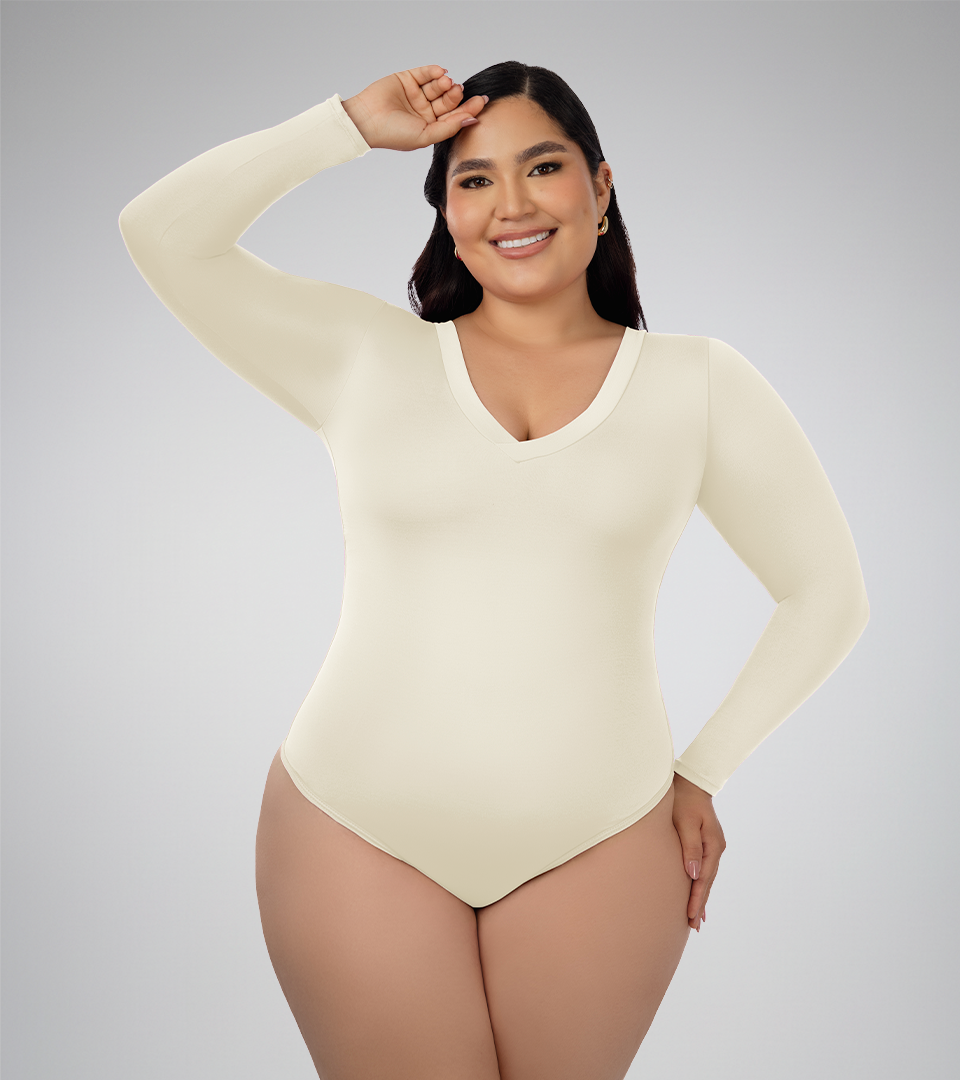 Body Control Escote En V ⭐ Marfil Plus