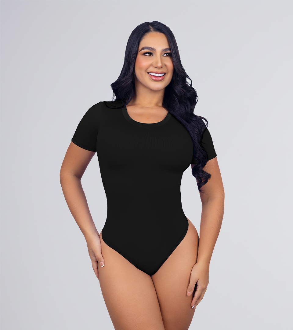 Body Control Basico Mng Corta Negro