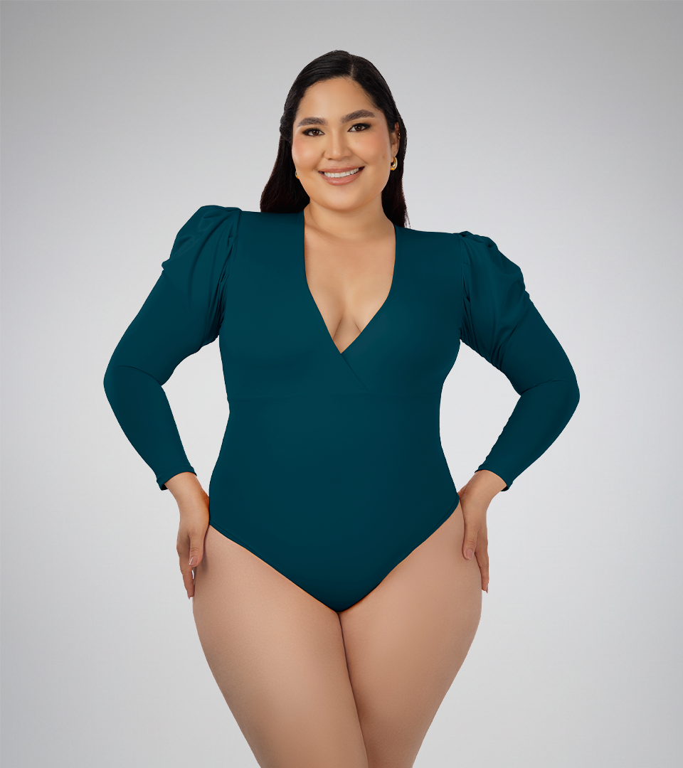MNG Lantern Cross Control Bodysuit ⭐ Green Bottle Plus