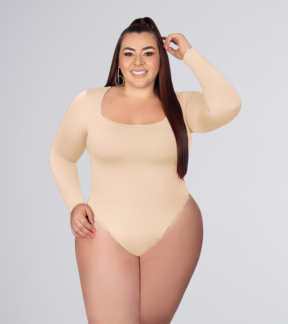 Body Control Básico MNG Larga ⭐ Beige Plus