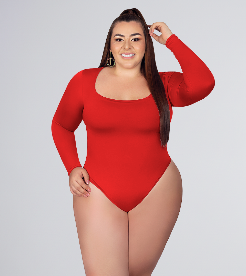 Body Control Básico MNG Larga Rojo⭐ Plus