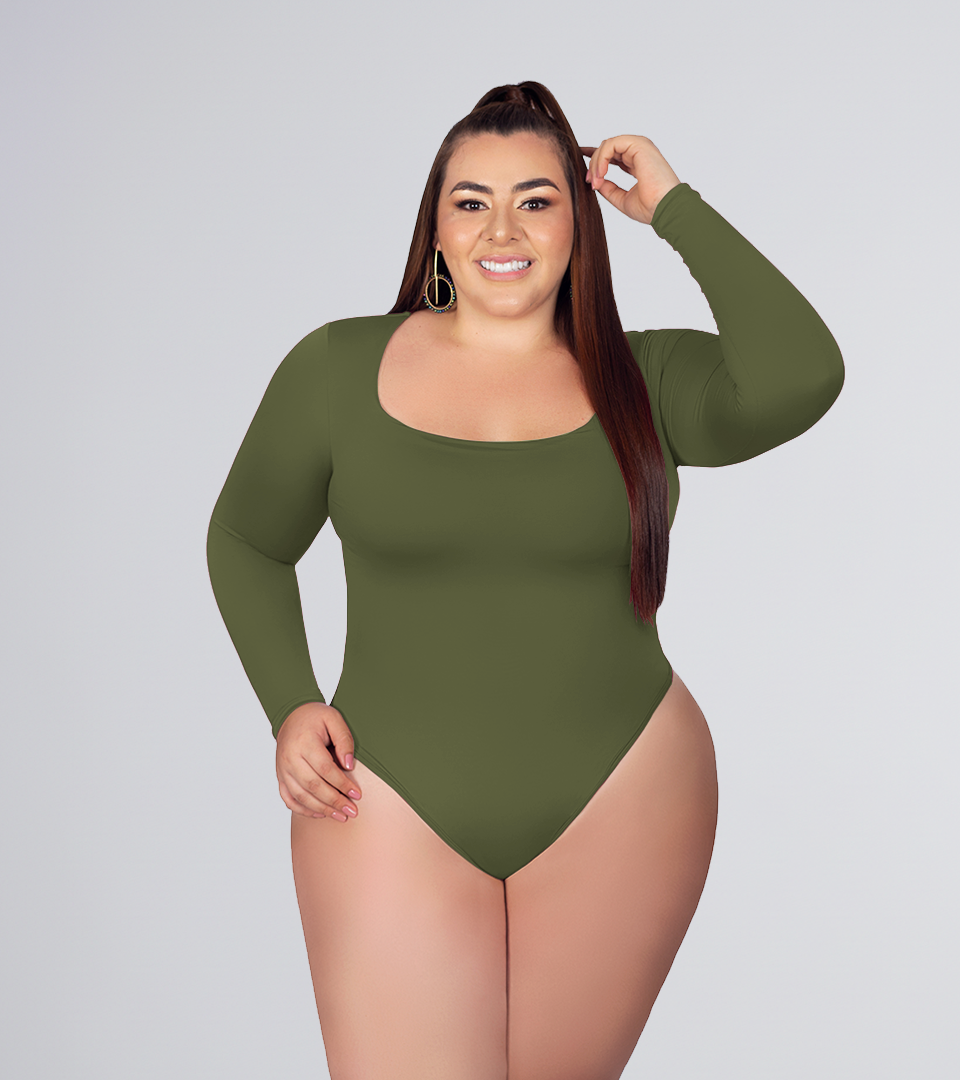 Body Control Básico MNG Larga Verde Militar⭐ Plus