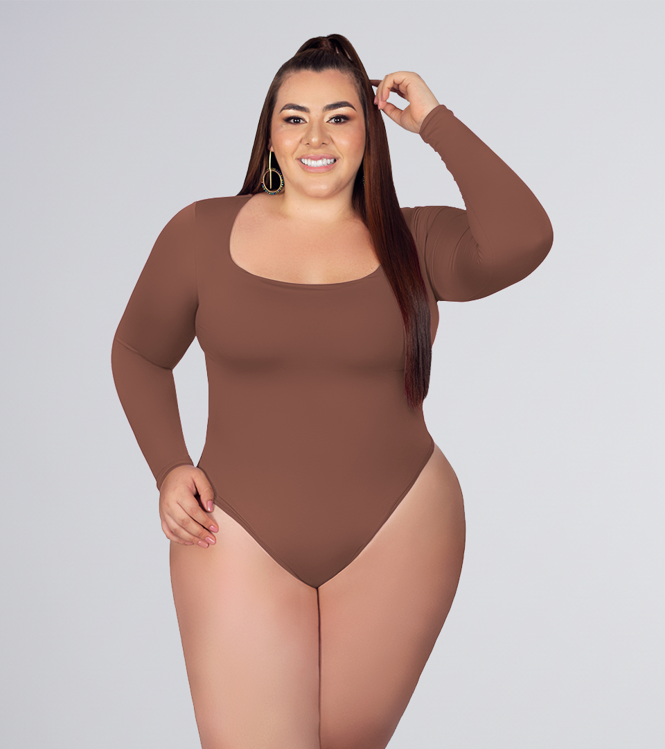 Body Control Básico MNG Larga Marron ⭐ Plus