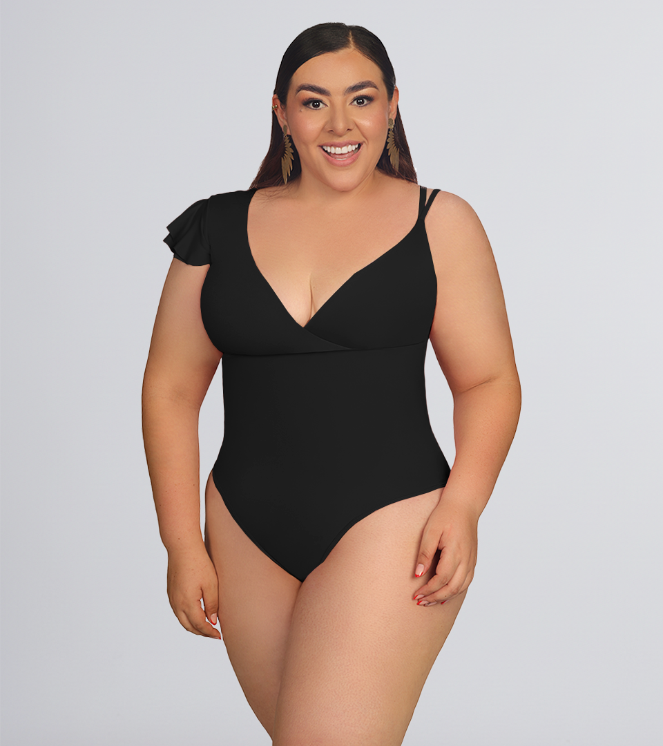 Body Control Cruzada Asimétrica ⭐ Negro Plus