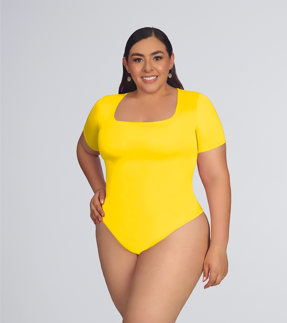 Body Control Escote Cuadrado ⭐ Amarillo Plus