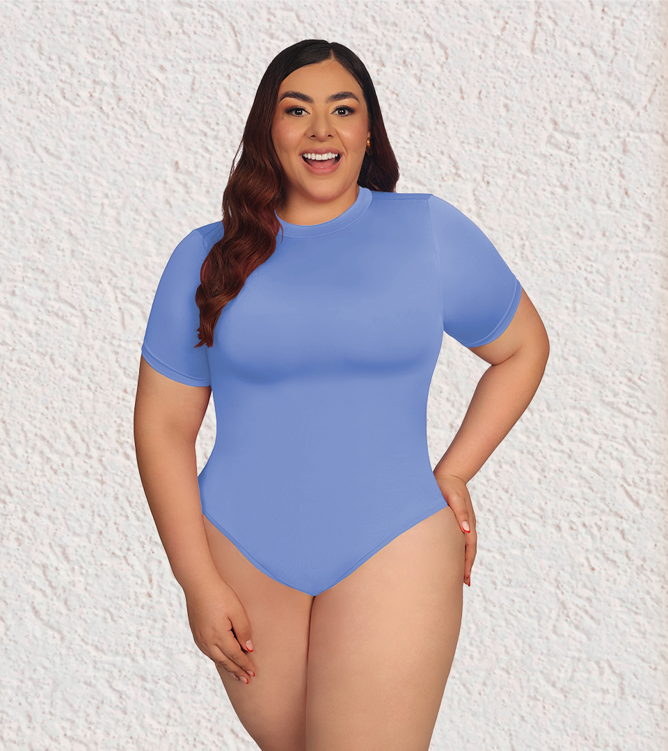 Round Control Bodysuit ⭐ Black Plus