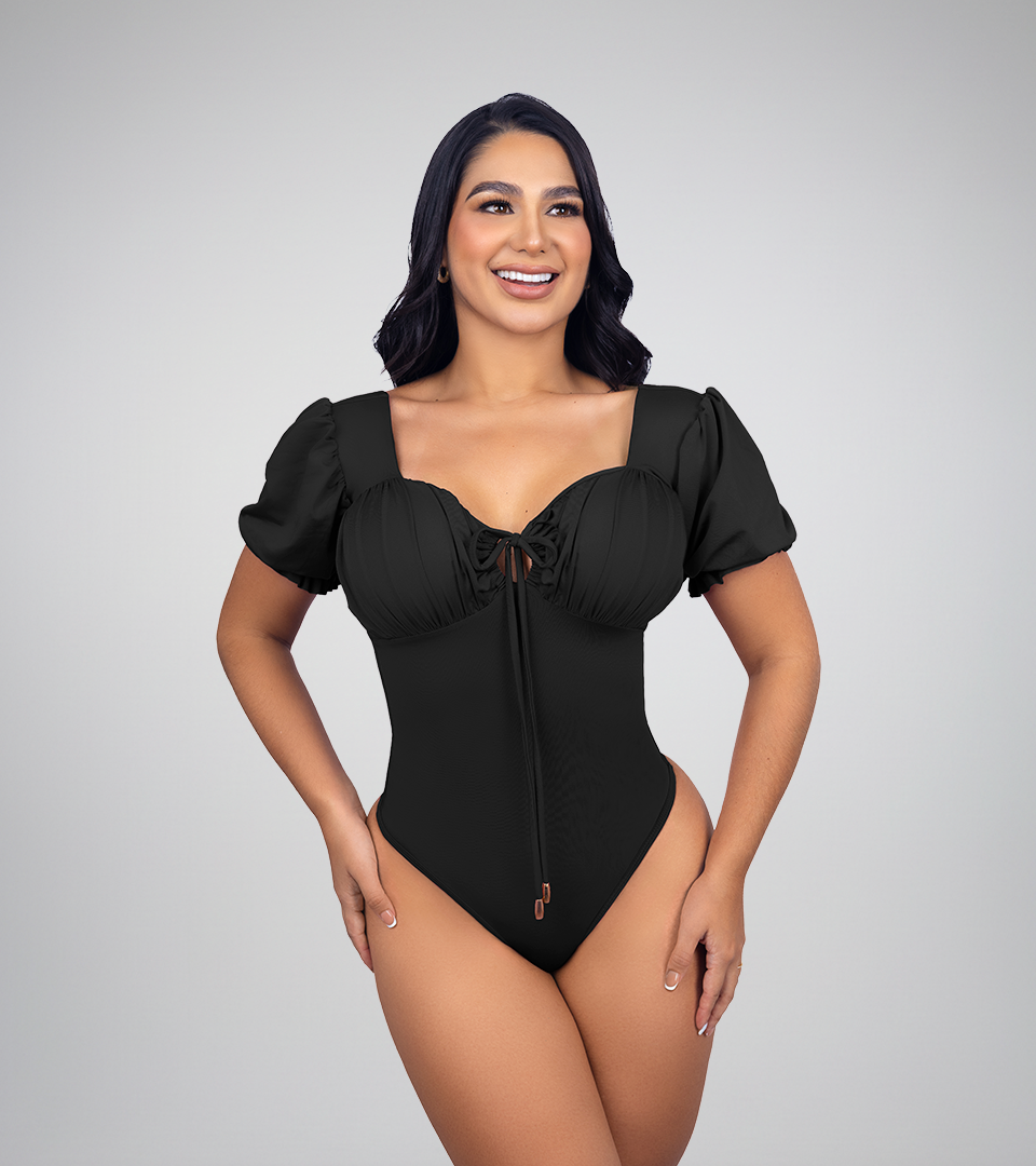 Body Control Draped Cup Black