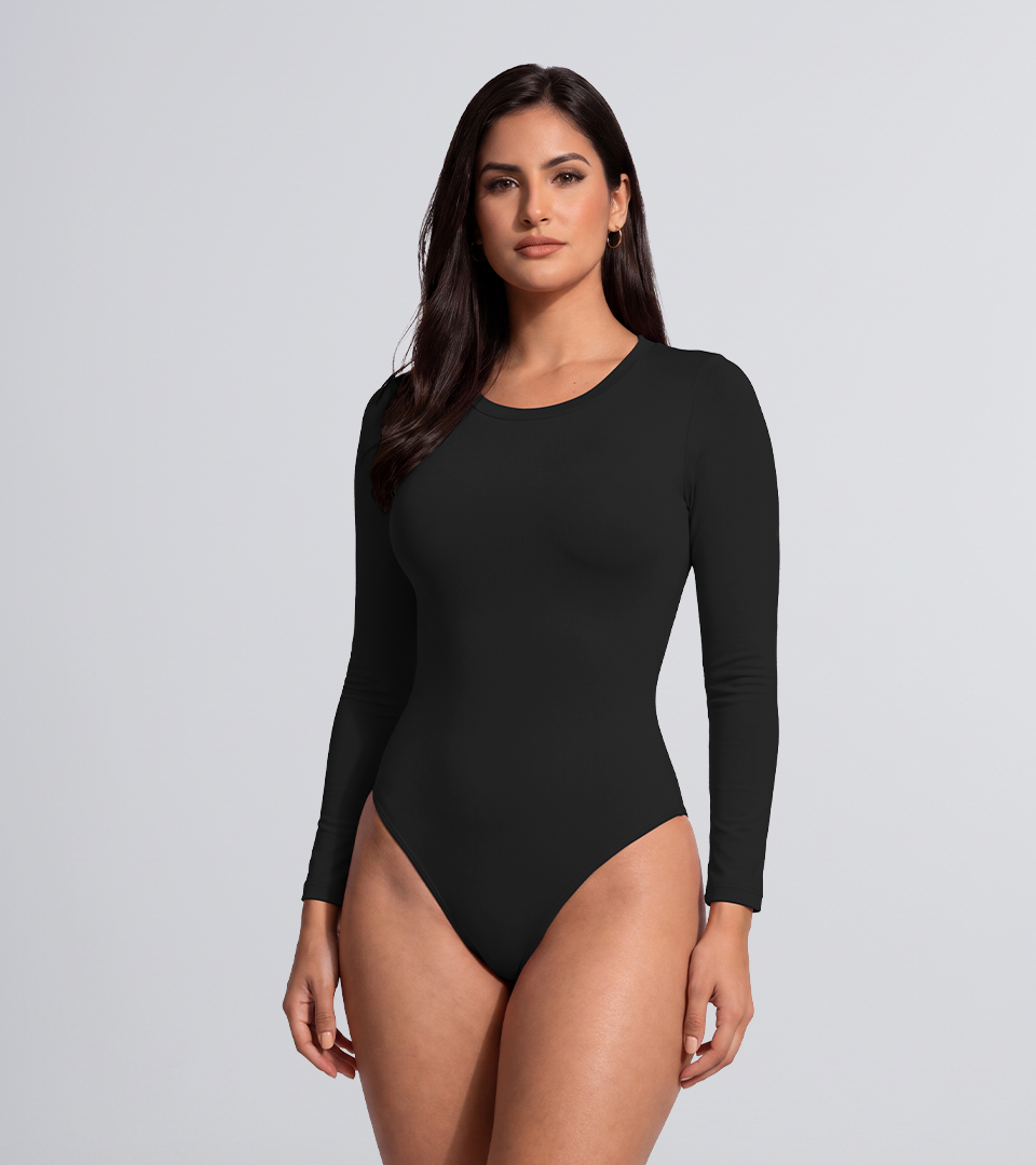 Body Control Básico Mng Larga Negro