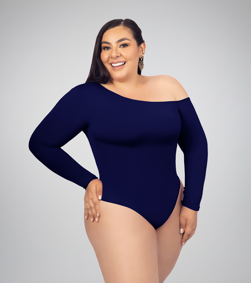 Body Control Basico Asimetrico Azul Navy ⭐ Pluss