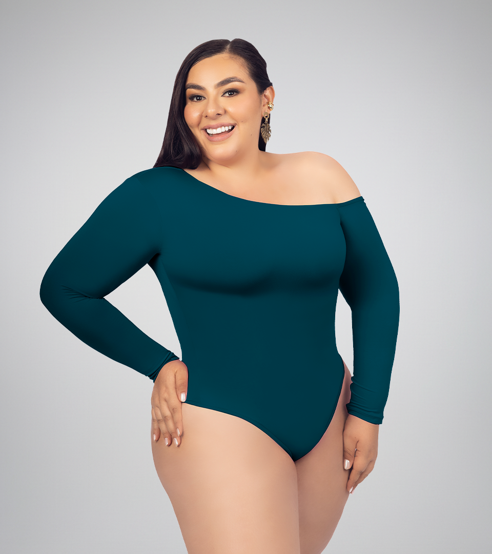Body Control Basico Asimetrico Verde Botella ⭐ Pluss