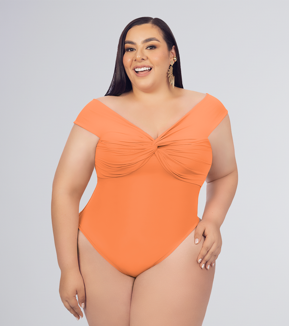 Body Control Entrelazado En Escote Mandarina ⭐ Pluss