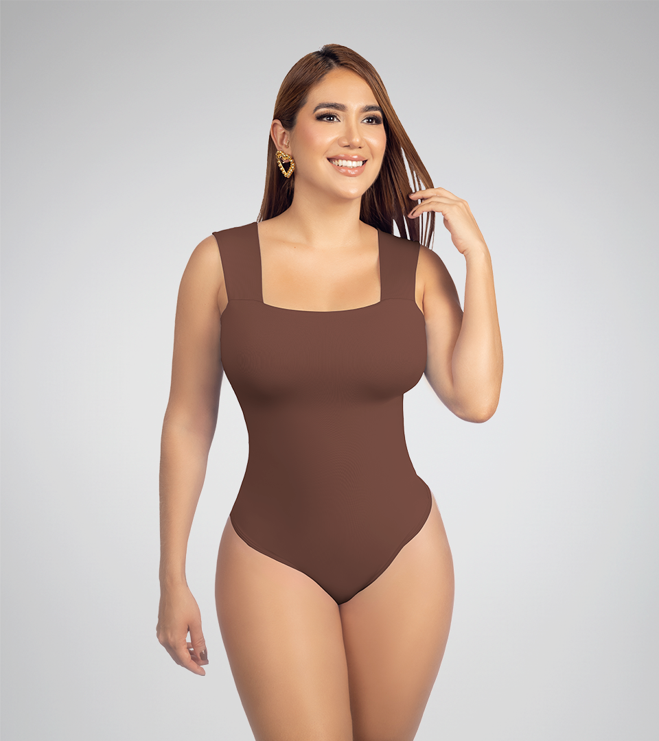 Side Control Bodysuit In Black Strips