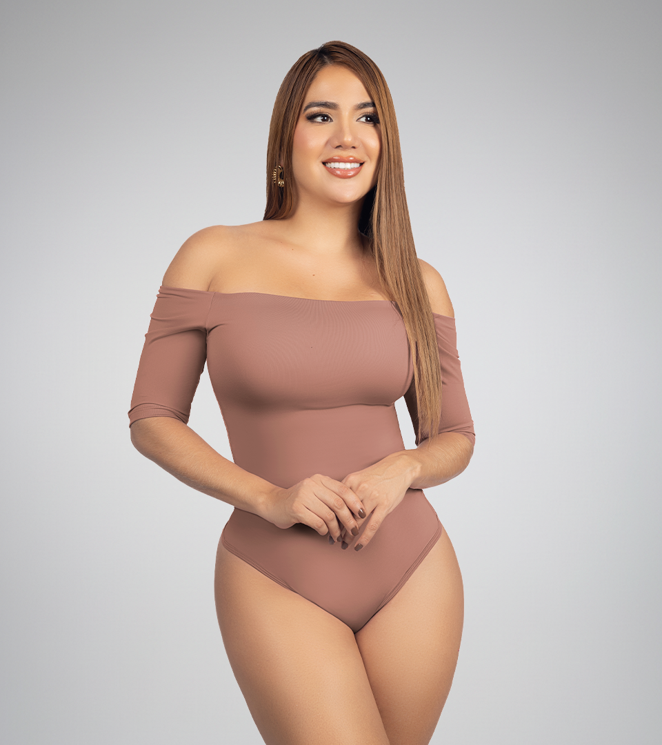 Side Control Bodysuit In Black Strips