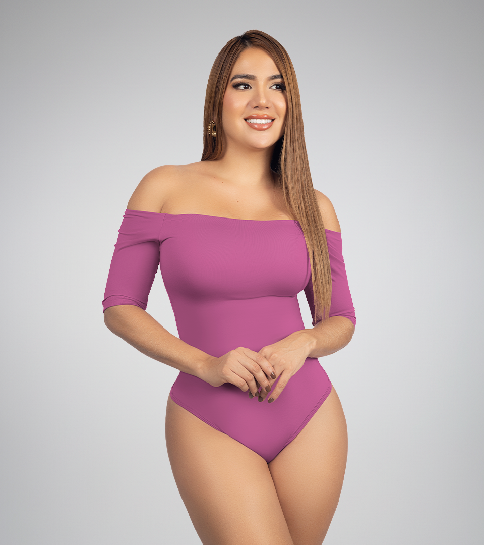 Side Control Bodysuit In Black Strips