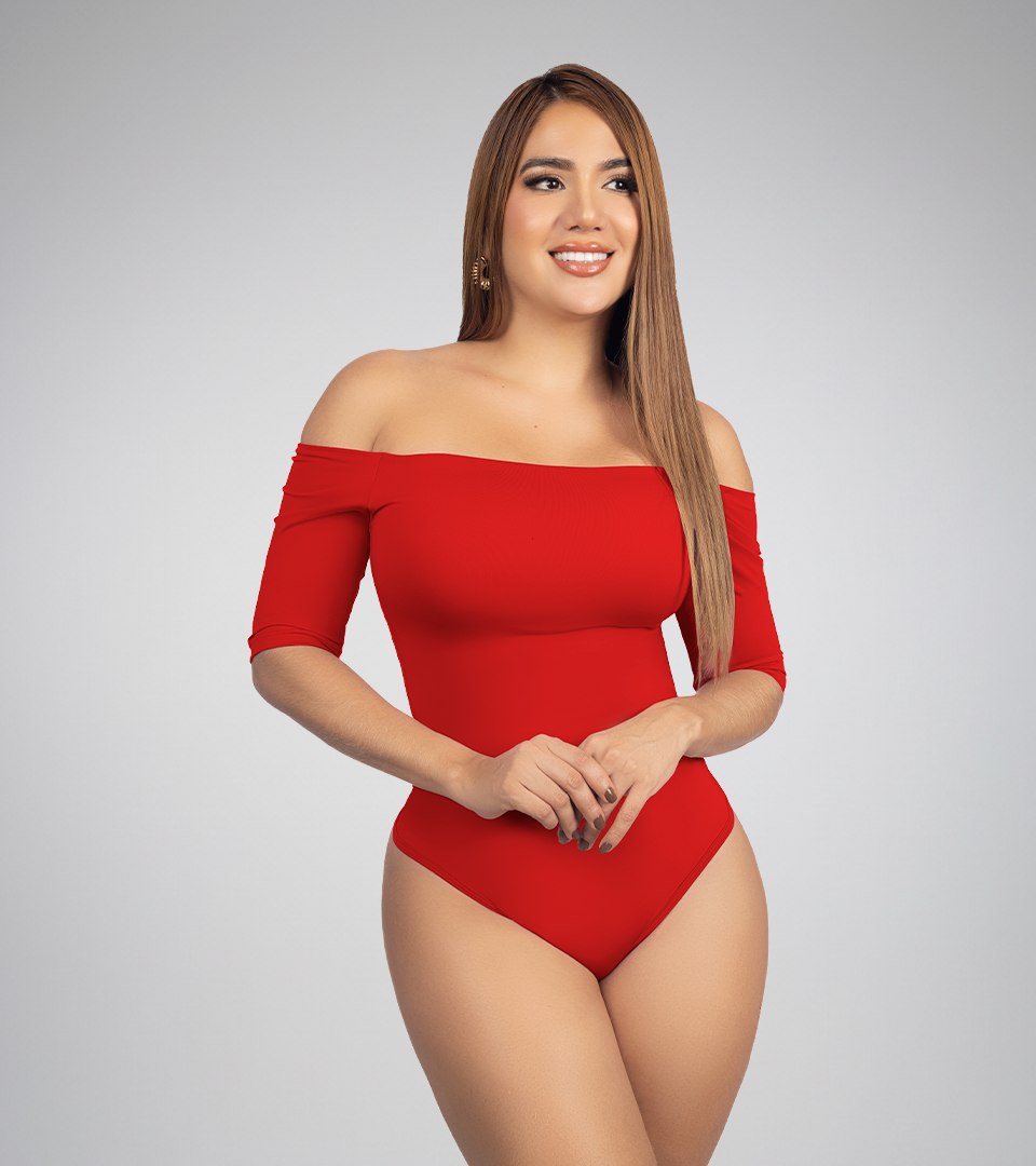 Side Control Bodysuit In Black Strips