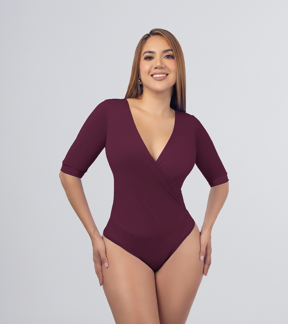 Side Control Bodysuit In Black Strips