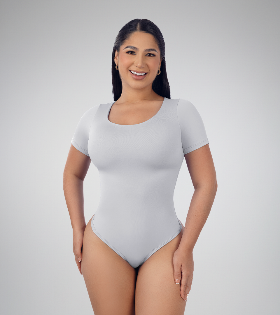 Body Control Basico Cuello Redondo Manga Corta Gris