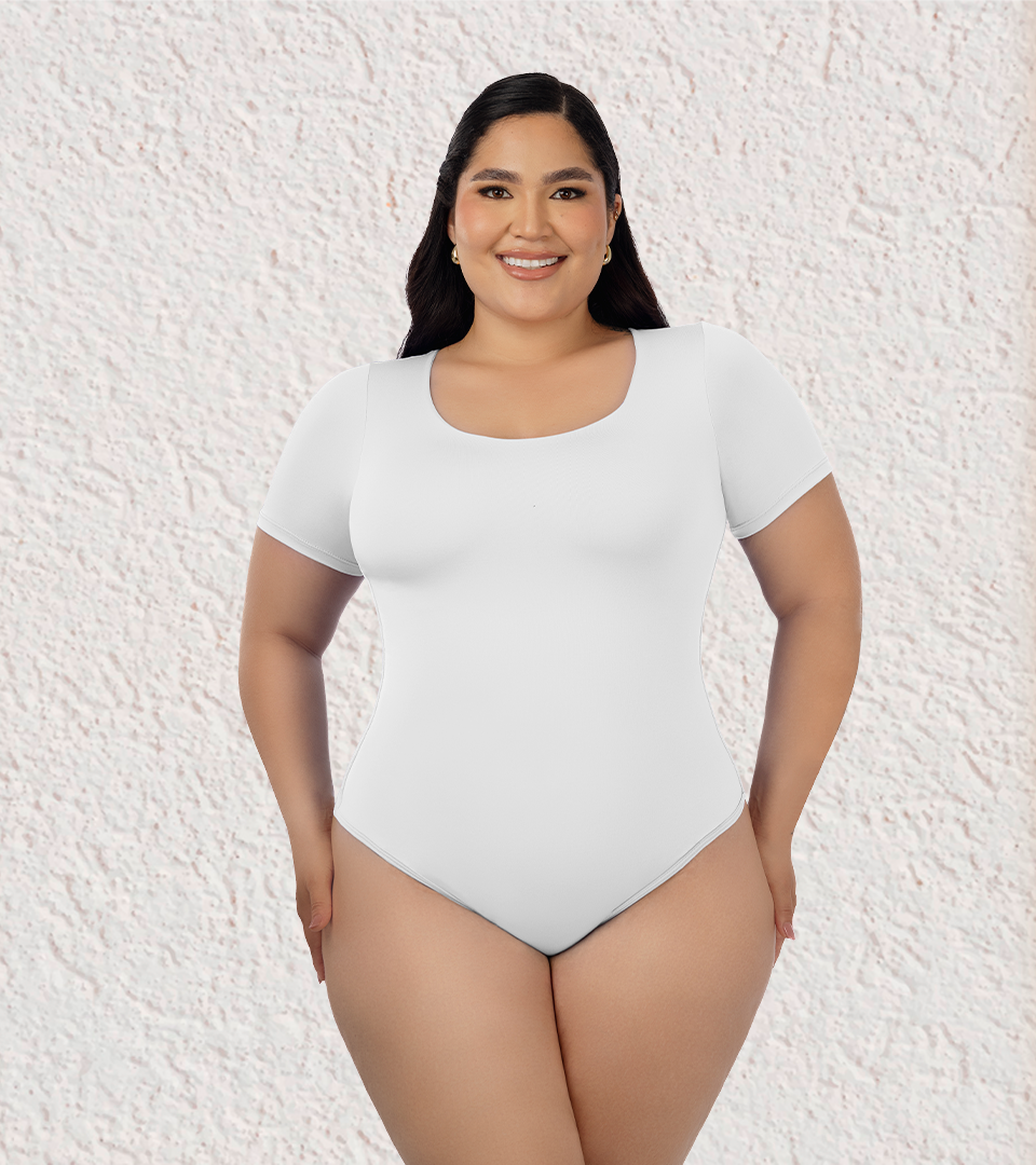Body Control Basico Cuello Redondo Manga Corta Blanco ⭐ Pluss