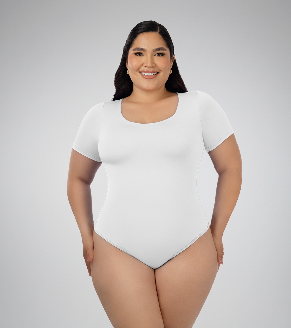 Body Control Basico Cuello Redondo Manga Corta Blanco ⭐ Pluss
