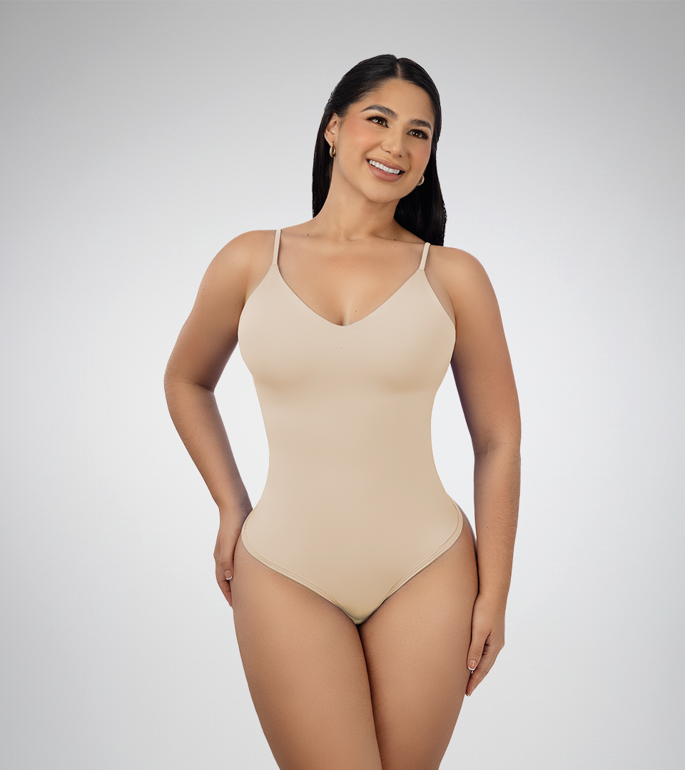 Body Control Basico Triangulo Tiras Beige