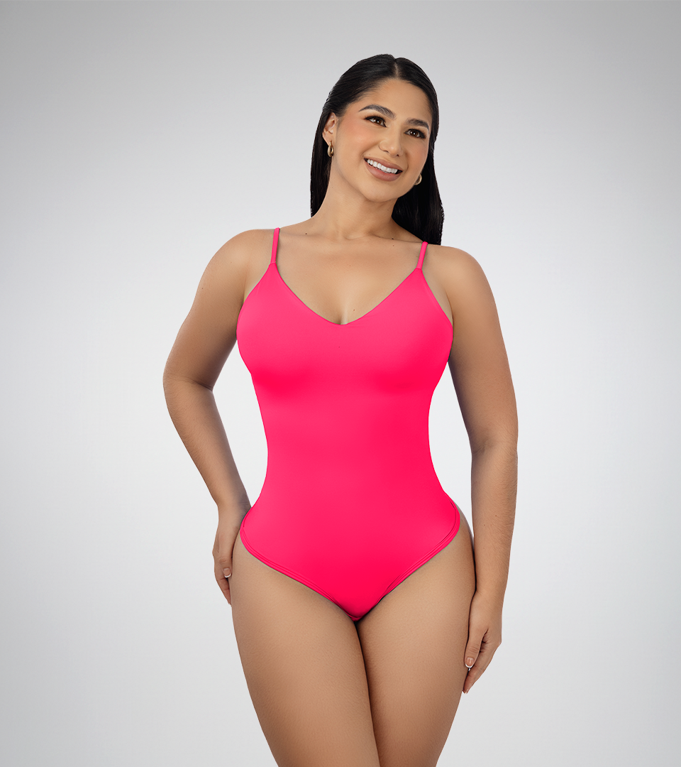 Body Control Basico Triangulo Tiras Fucsia Neon