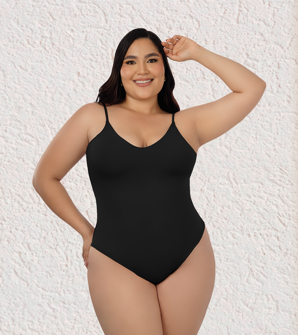 Body Control Basico Triangulo Tiras Negro ⭐ Pluss