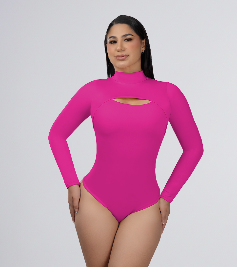 Body Control Manga Larga y Escote Recto Magenta