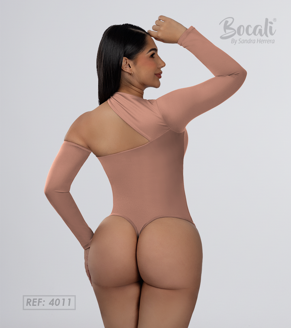 Body Control Asimetrico Manga Removible Moka