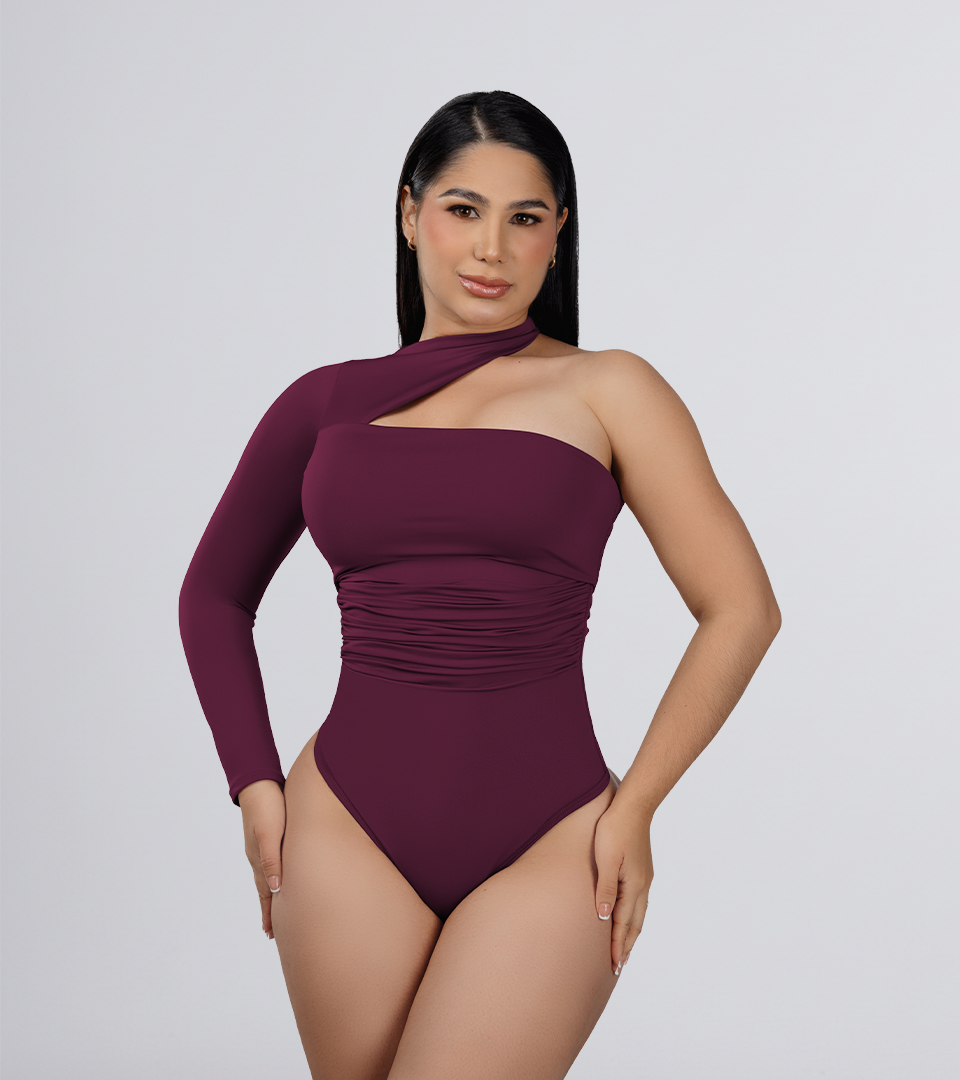 Body Control Asimetrico Manga Removible Uva
