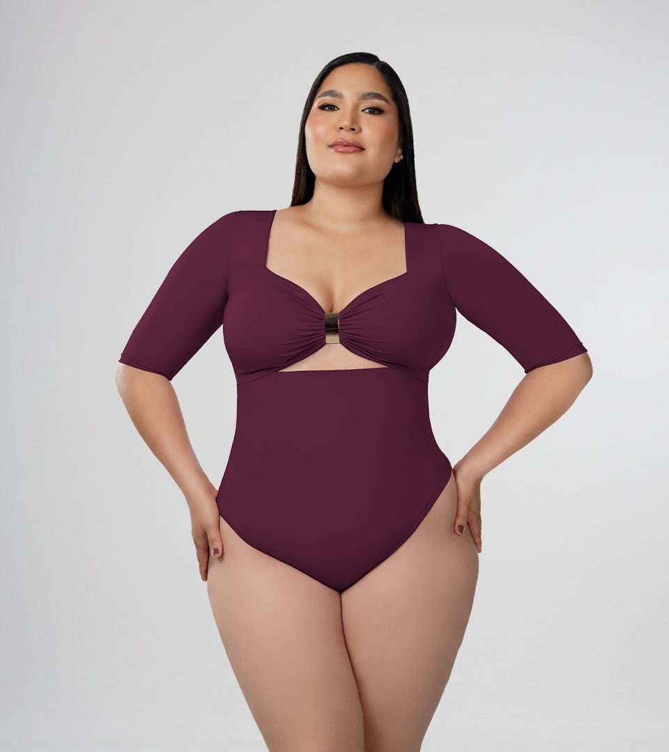 Body Control Manga 3/4 Hebilla Central Uva ⭐ Pluss