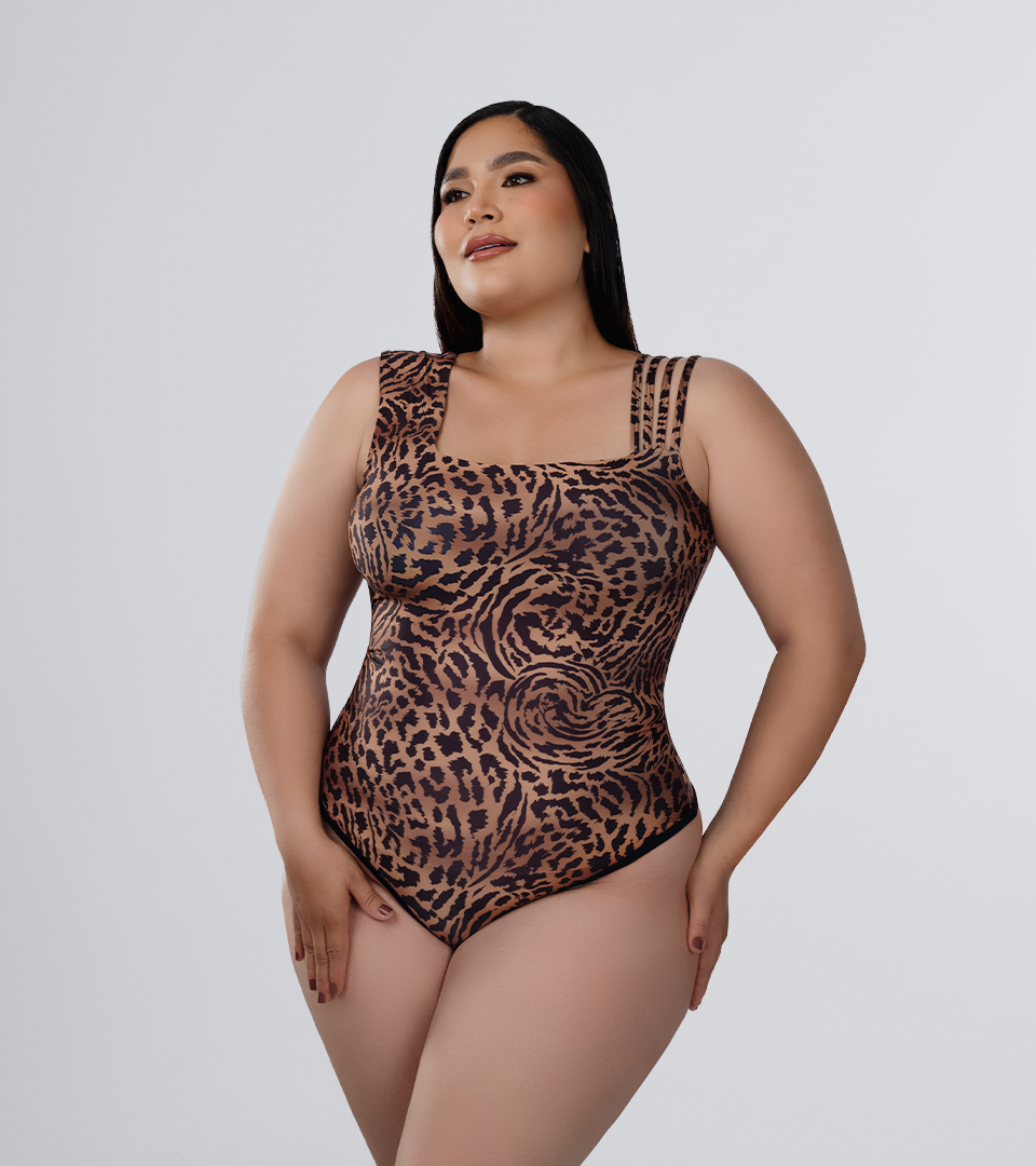 Body Control Con Tirantes  y Estampado Animal Print ⭐ Pluss