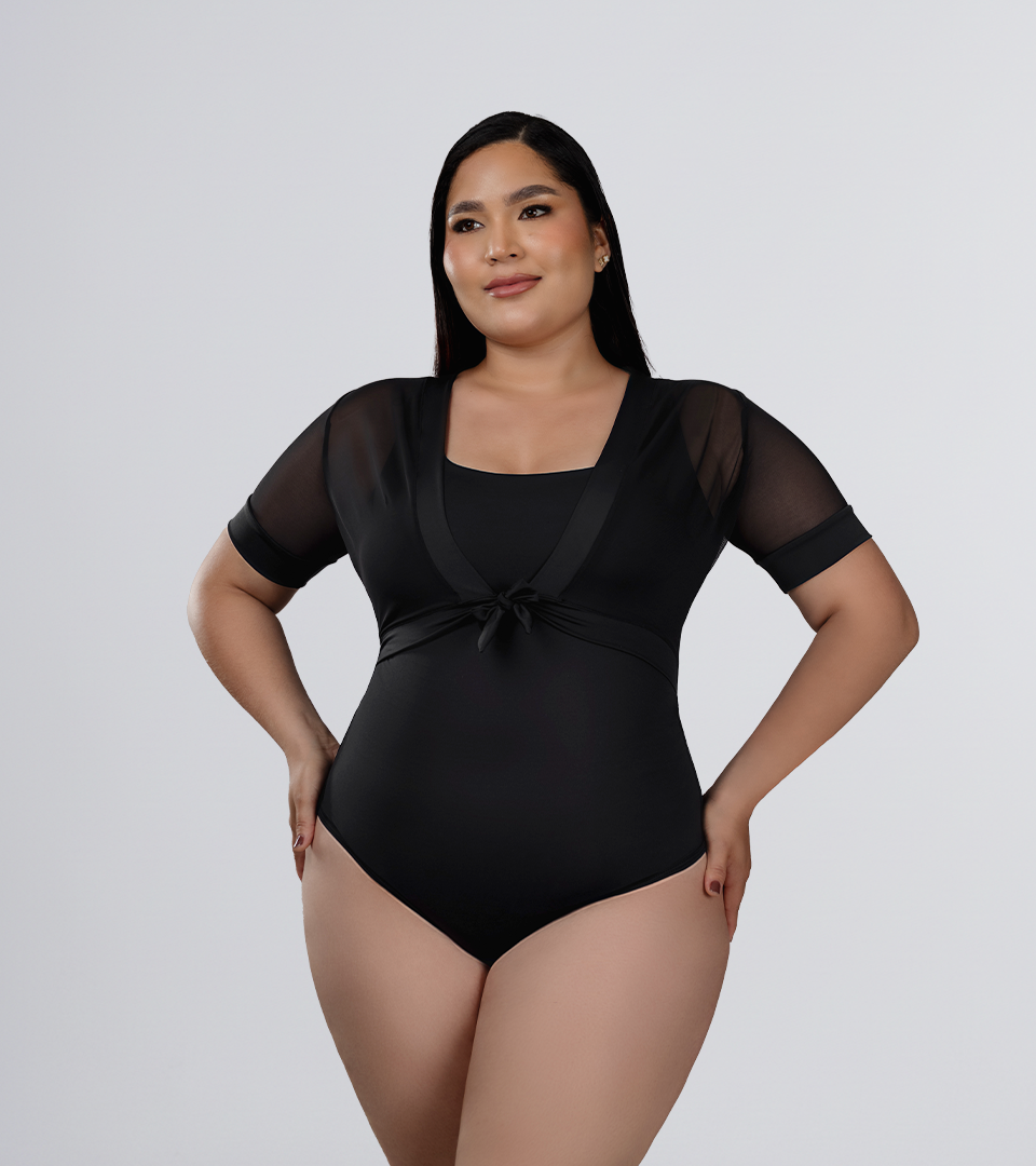 Body Control Sobrepuesto En Maya Con Amarre Negro ⭐ Pluss