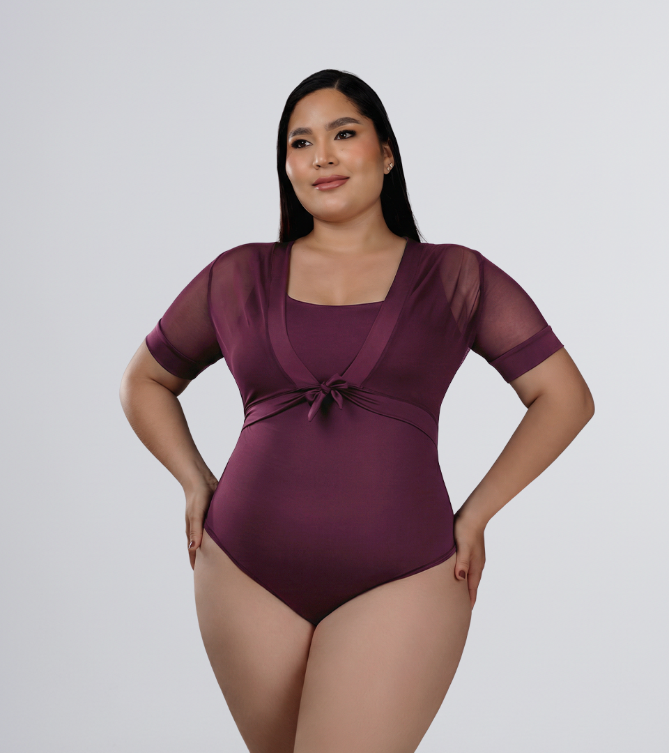 Body Control Sobrepuesto En Maya Con Amarre Uva ⭐ Pluss