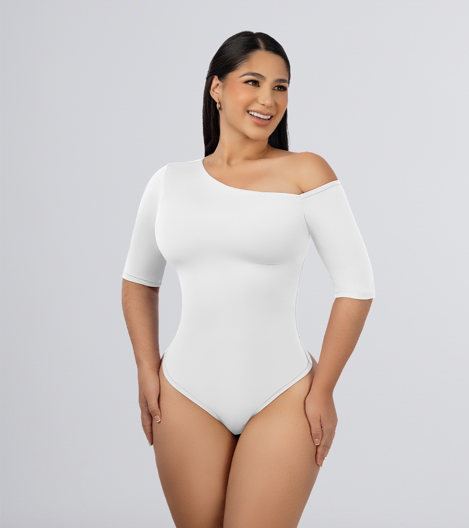 Body Control Asimetrico Manga 3/4 Blanco