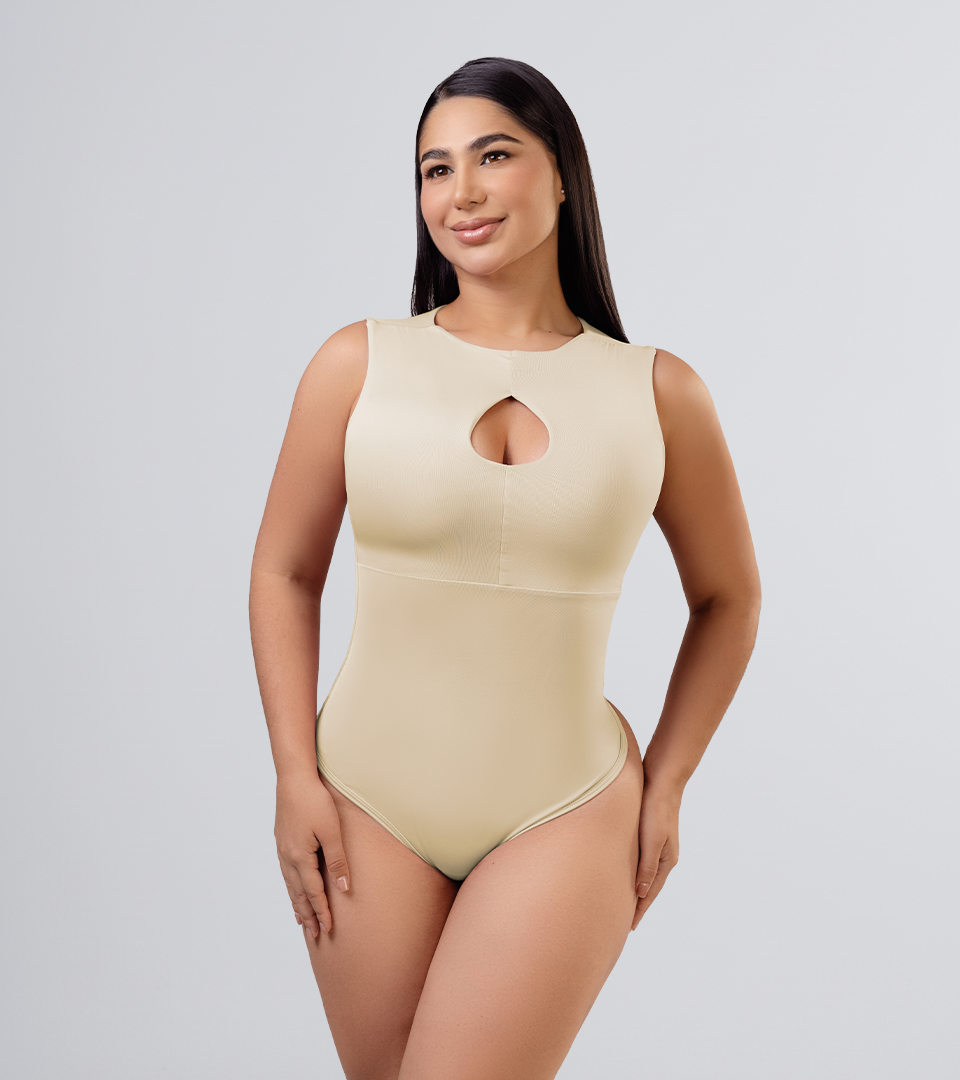 Body Control Escote Frontal Beige