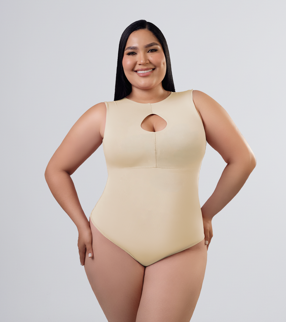 Body Control Escote Frontal Beige ⭐ Pluss