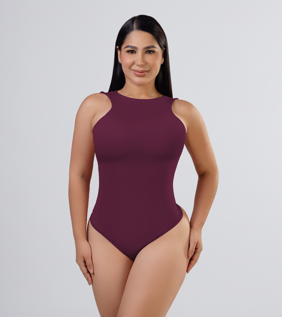 Body Control Basico con Escote en Hombro Uva