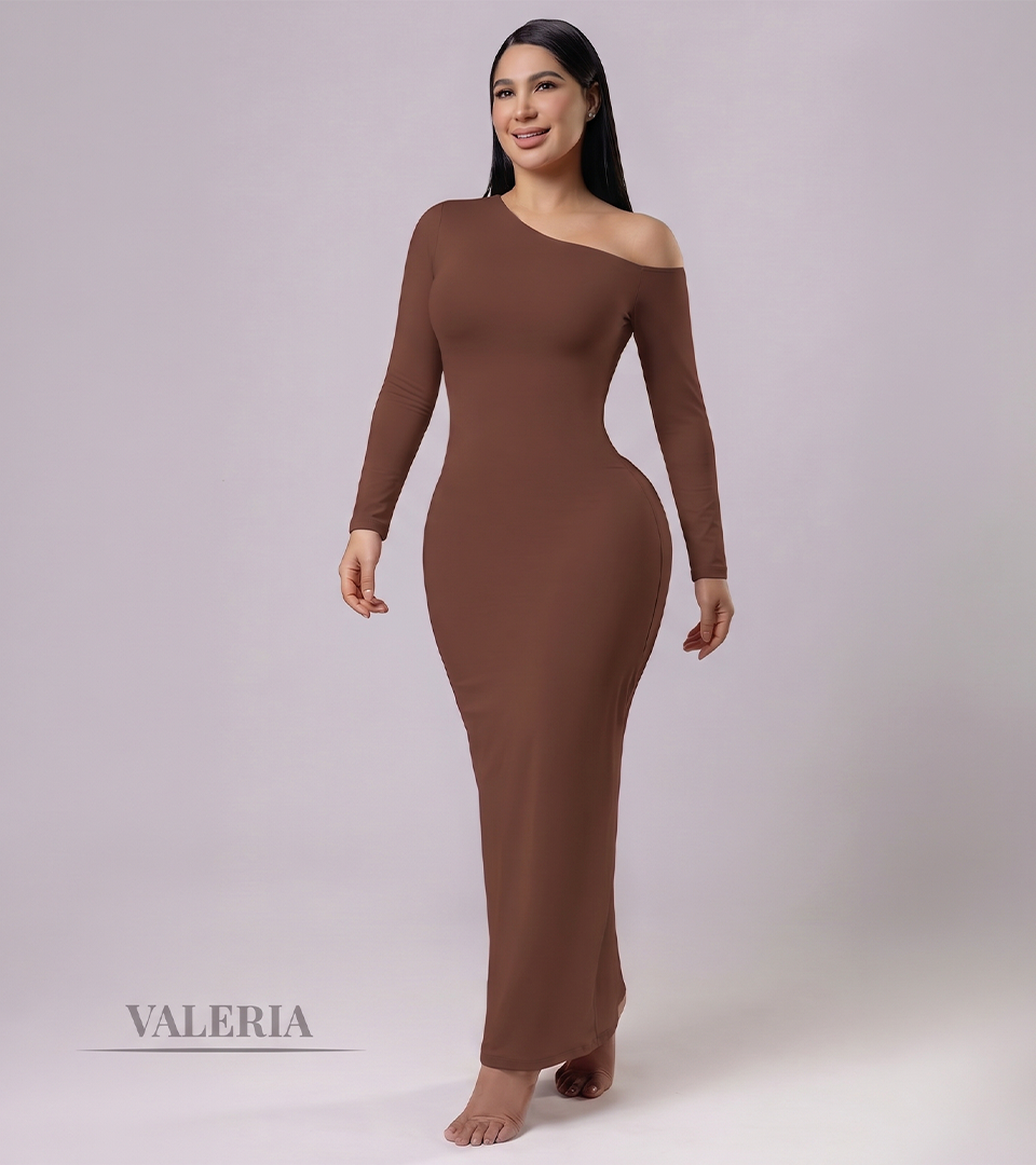 Vestido Control Valeria Marron